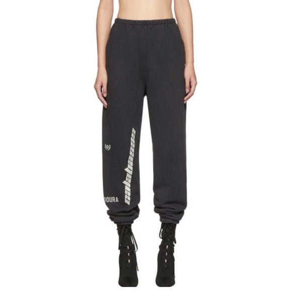 Yeezy Unisex Calabasas French Terry Black Jogger Sweatpants - Picture 1 of 5